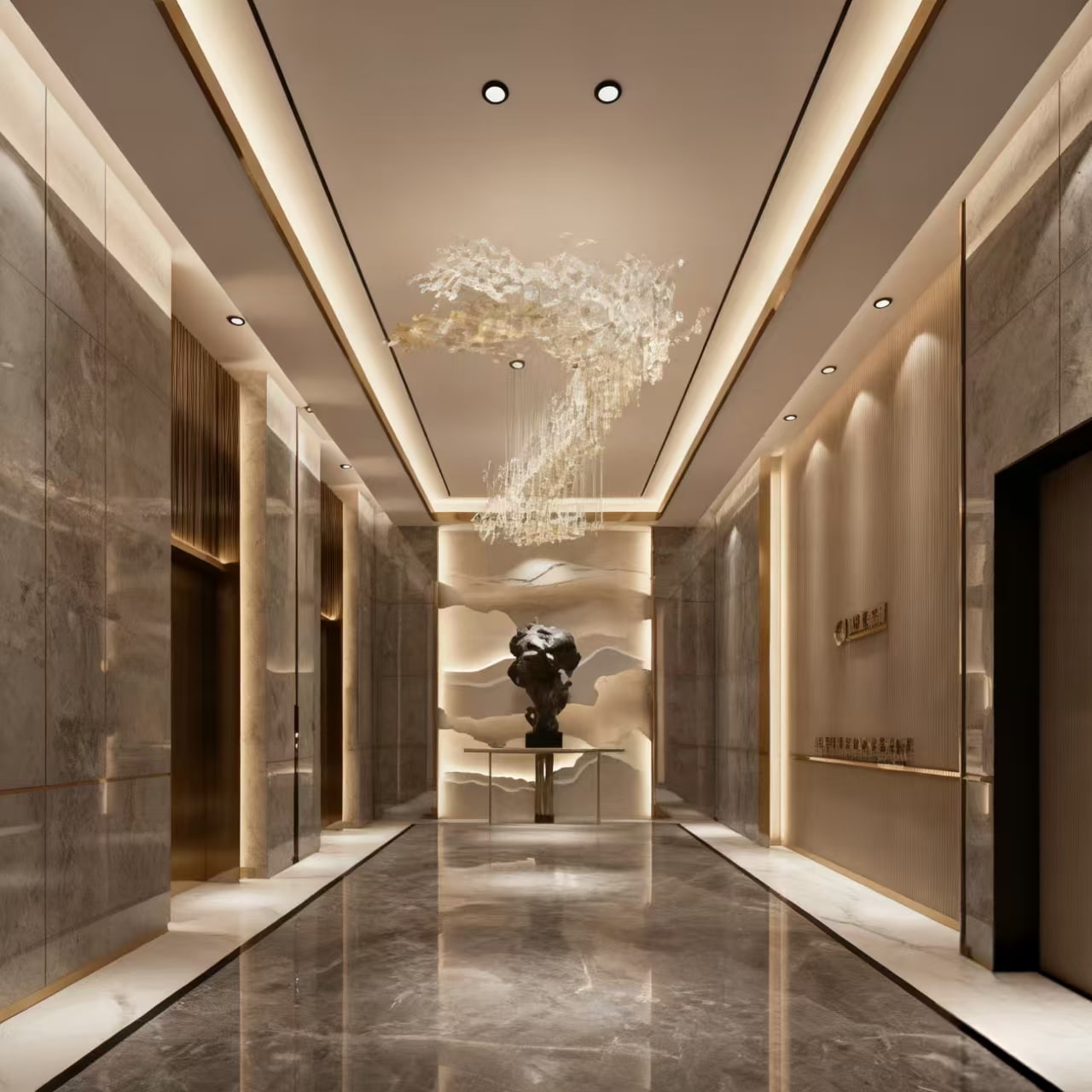 Super Glue for Marble Elevator Corridor